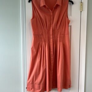 T Tahari women's orange cotton dress. Size 12